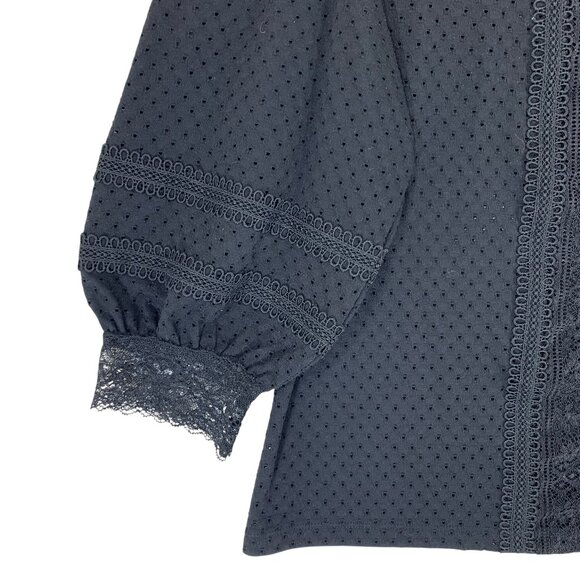 Reitmans Black Lace 3/4 sleeve Blouse size medium - Picture 12 of 14